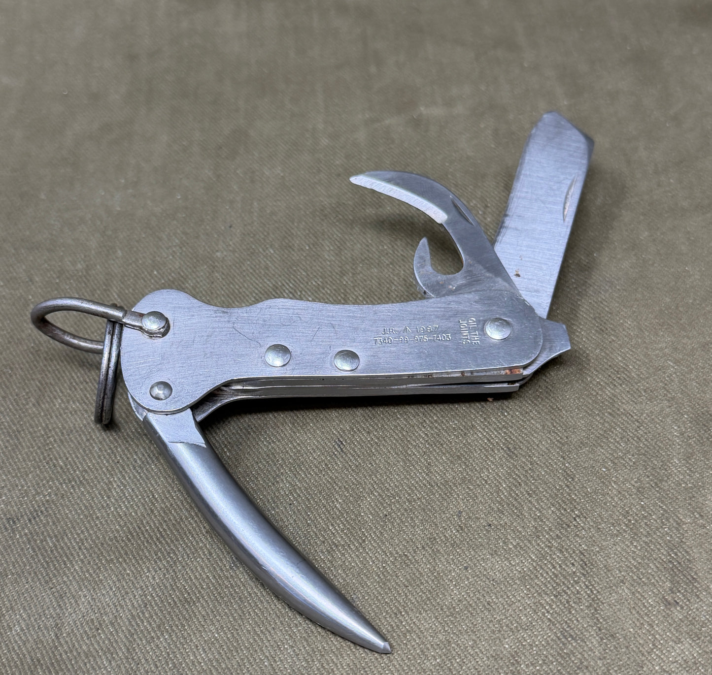 Original British Army Jack Knife – JR – NSN 7340-99-975-7403 – Dated 1987