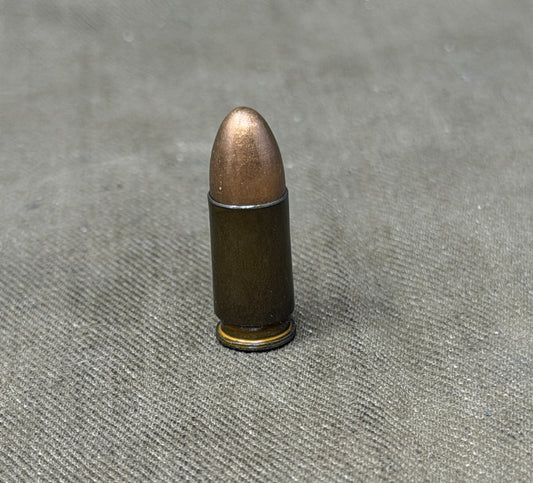 Original Inert WWII German 9mm Parabellum Cartridge – asb St 60 1943 – DWM Berlin