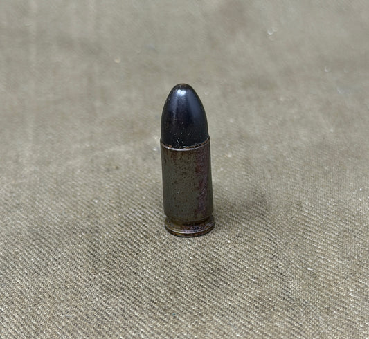 Original Inert WWII German 9mm Parabellum Cartridge – am St 26 1943 – Gustloff-Werke Hirtenberg