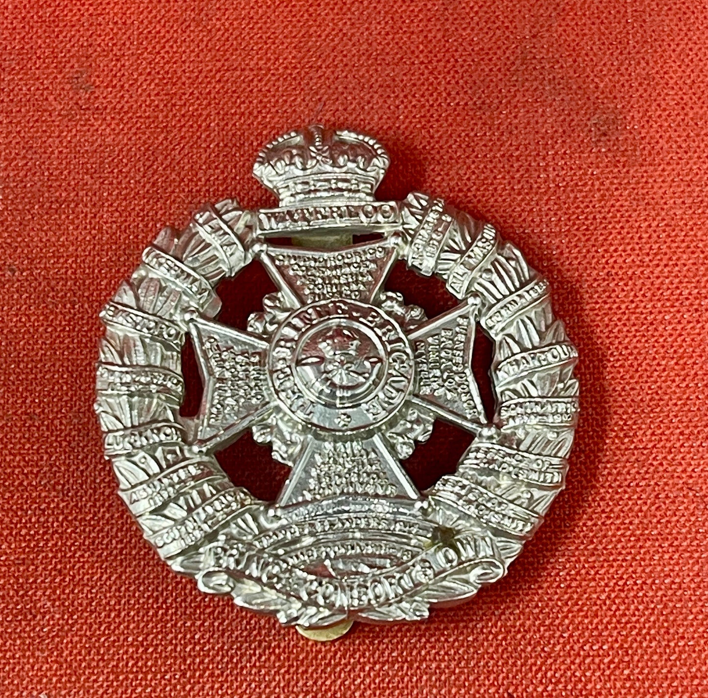 The Rifle Brigade – King’s Crown Silver Anodised Cap Badge by J.R. Gaunt, London