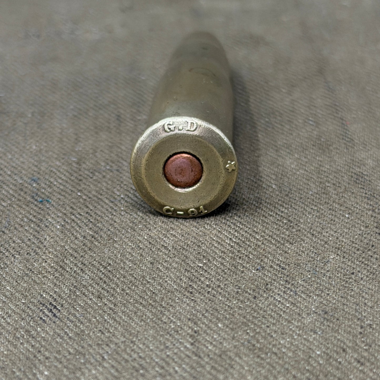 Original Italian 10.35×47R Vetterli M1870/87 Inert Cartridge – G.D ★ C-91 Capua Arsenal 1891