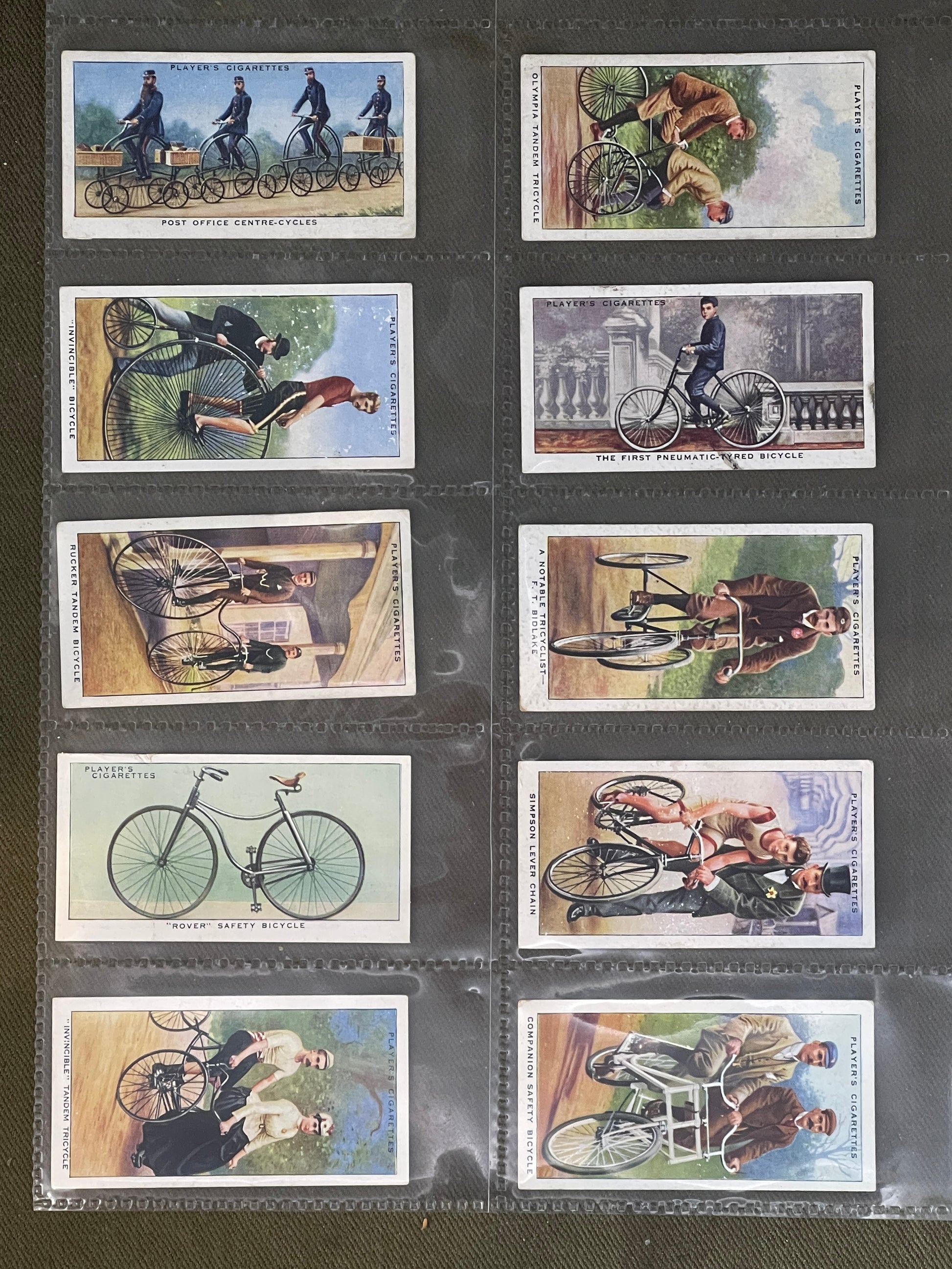 John Player & Sons Cycling Cigarette Cards 1939