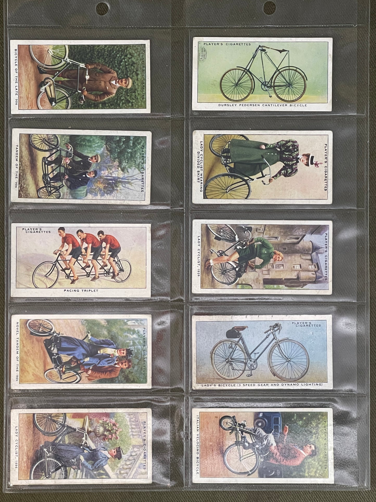 John Player & Sons Cycling Cigarette Cards 1939