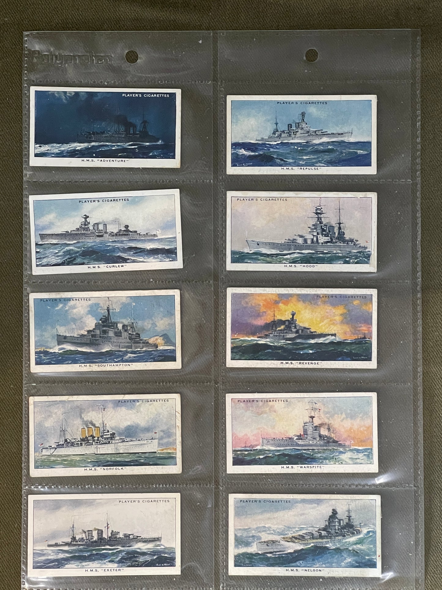 John Player & Sons Set of L25 British Naval Craft 1939 Cigarette Cards