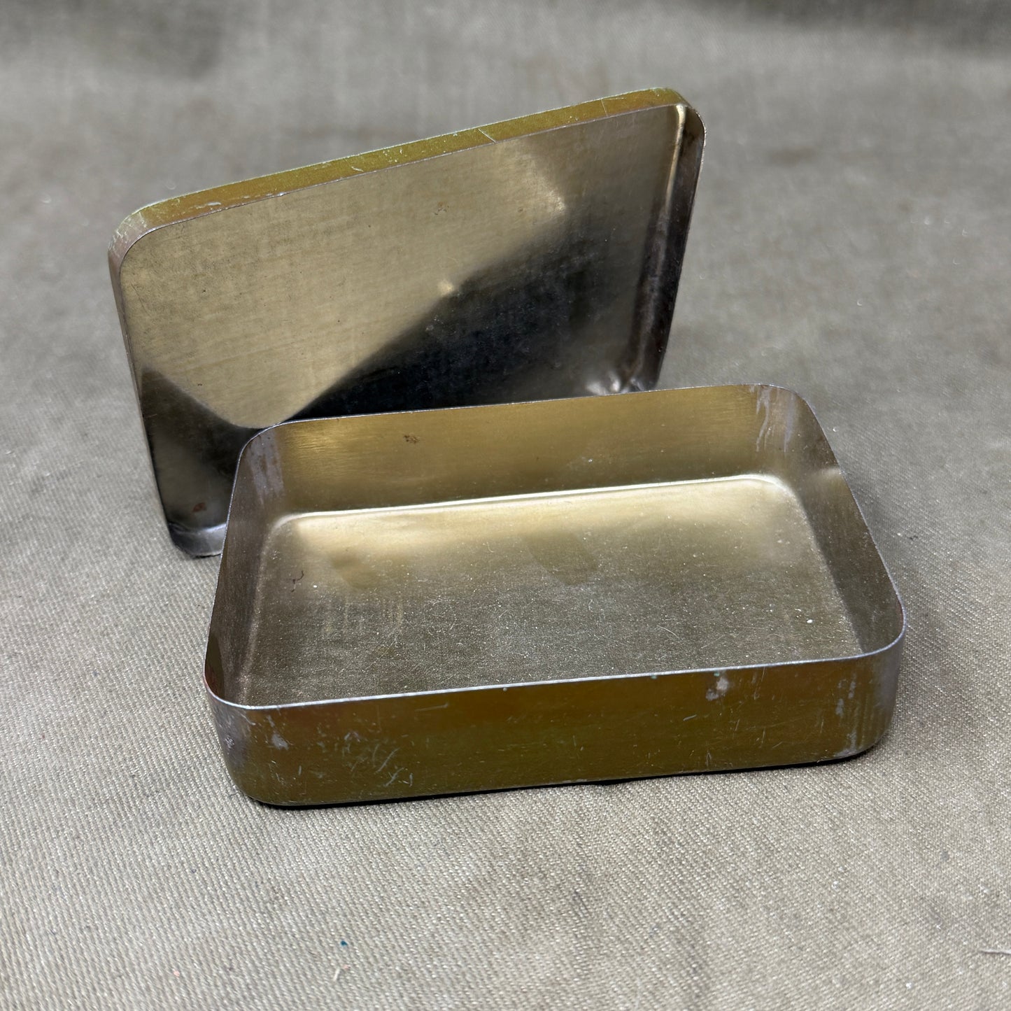 Original WWII British Army Craven Plain Cigarettes Ration Tin – 3 MB Marked