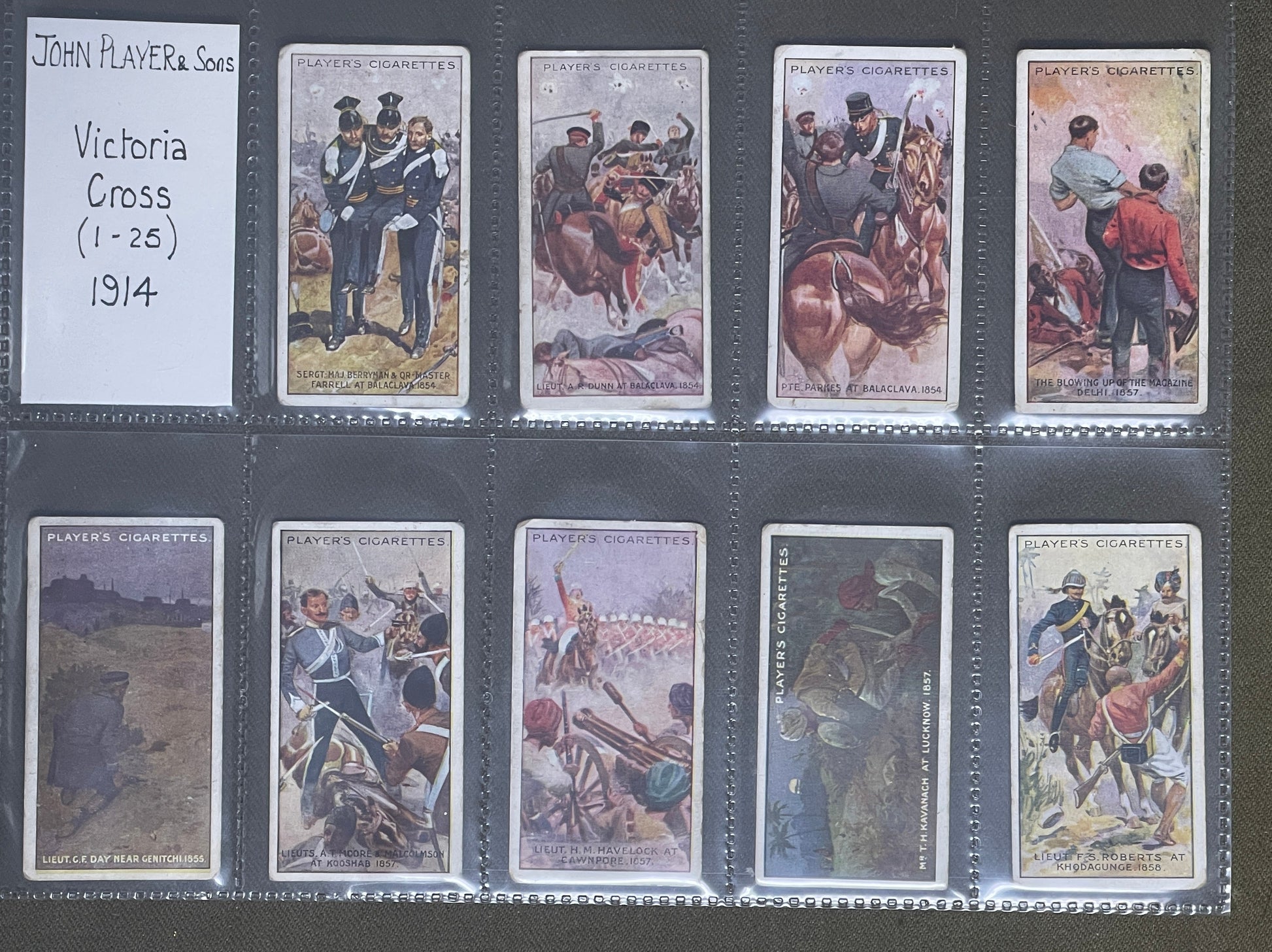 John Player & Sons Victoria Cross 1914 Cigarette Cards