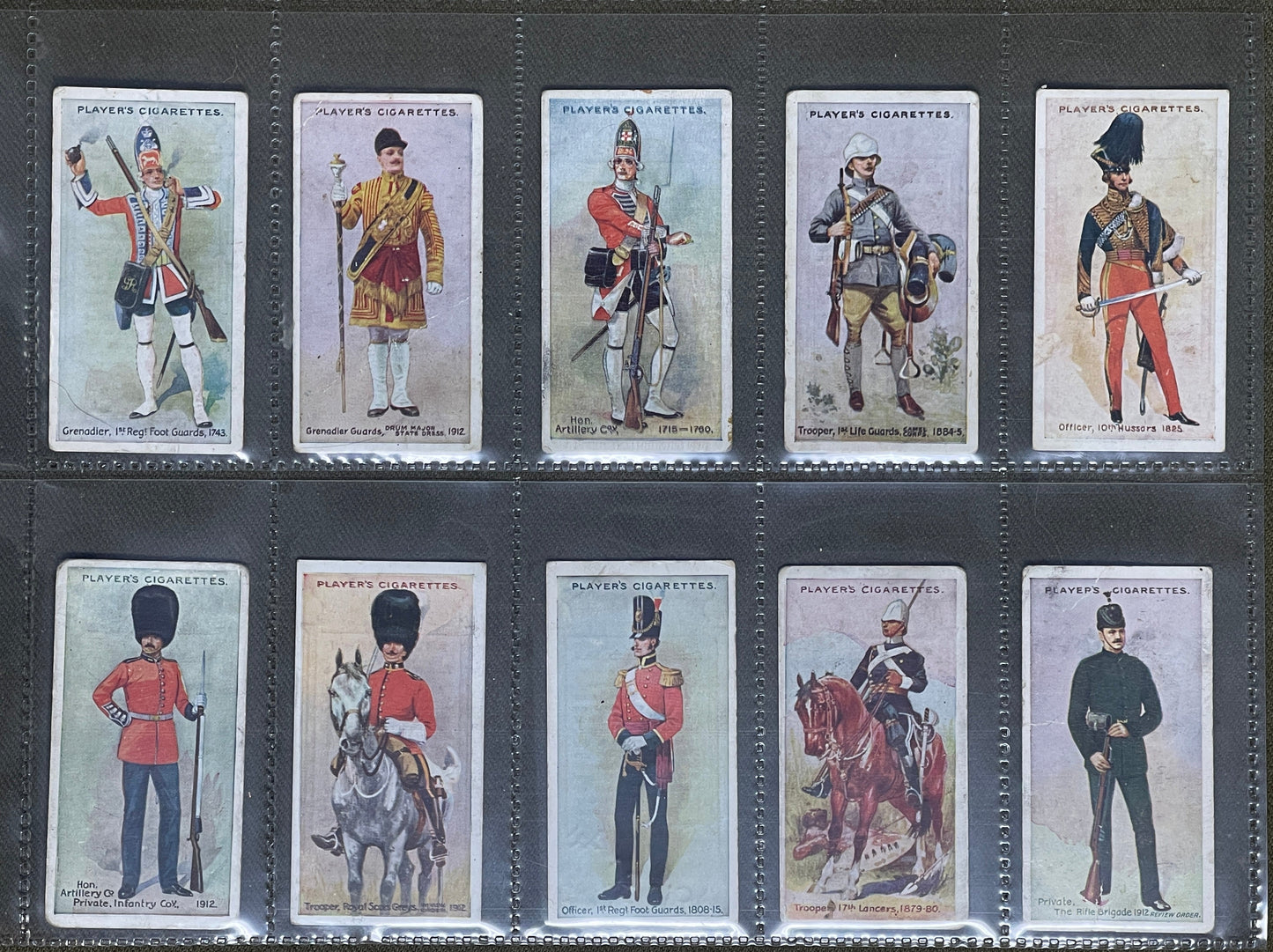 John Player & Sons Regimental Uniforms Cigarette Cards