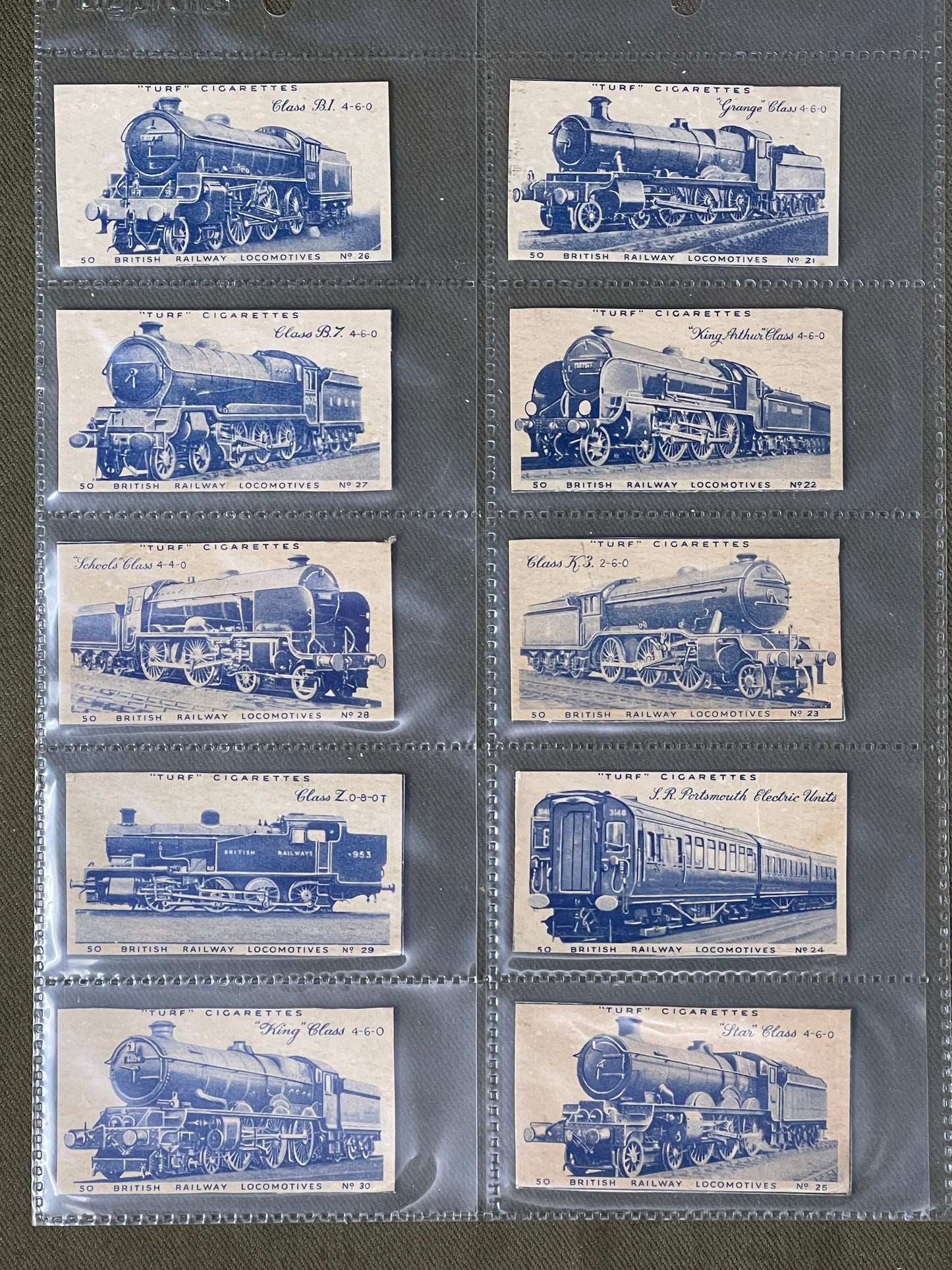 Turf Cigarette British Railway Locomotives Cards