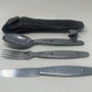 Knife, fork, and spoon set dated 1944