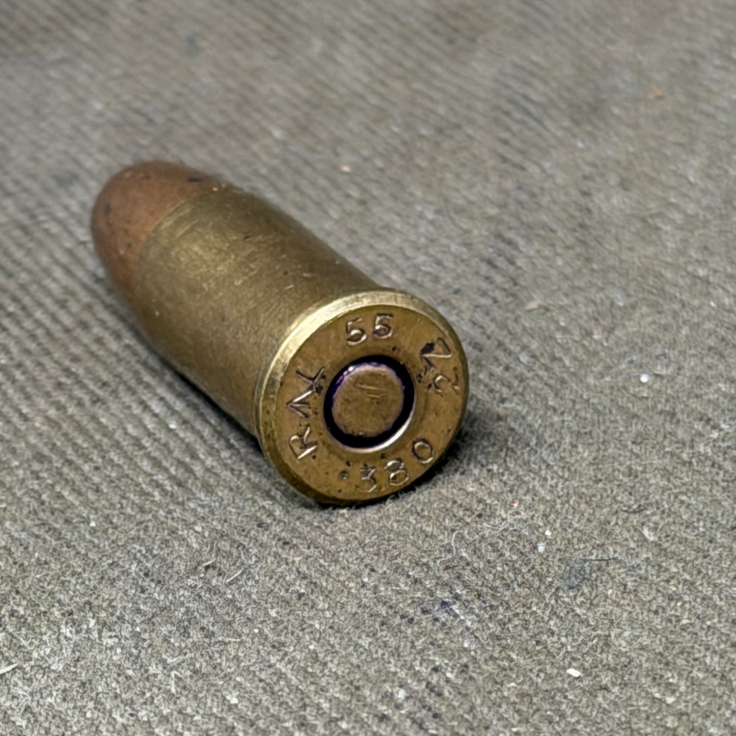 .380 INERT British 1955 Dated Webley Revolver Brass Cartridges RL Royal Laboratory