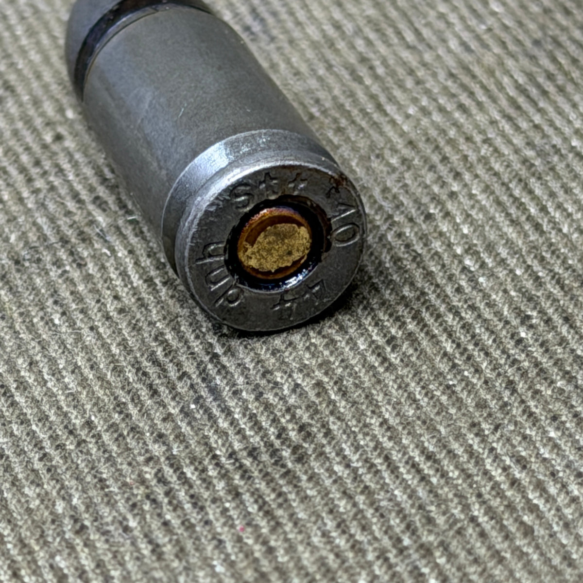 Original Inert WWII German 9mm Parabellum Cartridge – dnh St 10 1944 – RWS Durlach