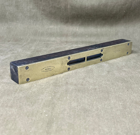 James Howarth Sheffield Brass Spirit Level – Vintage Carpenter’s Tool