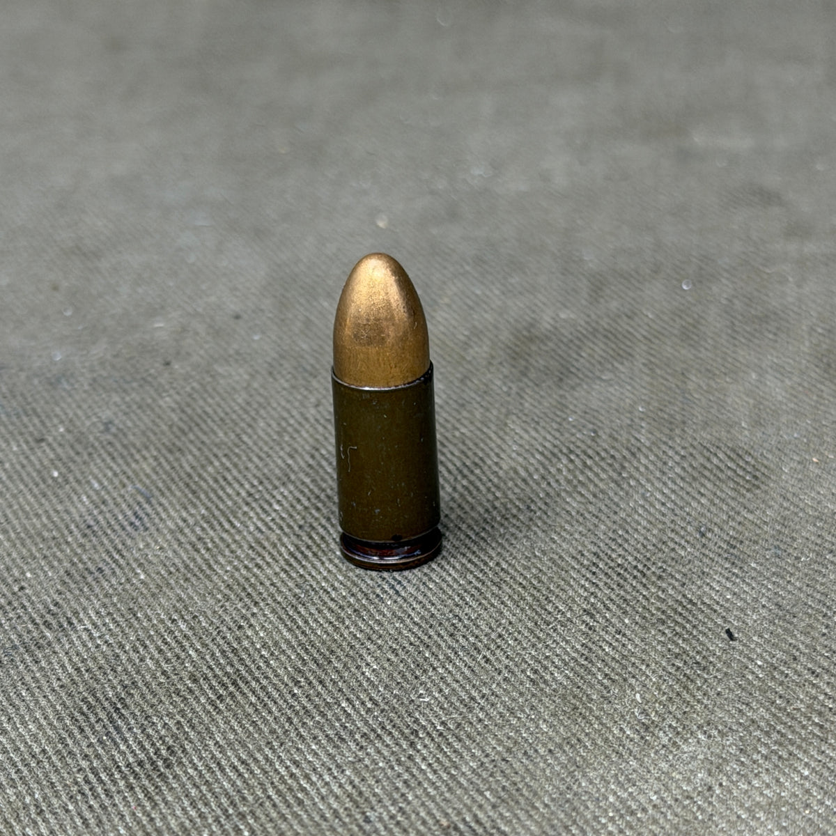 Original WW2 German 9mm Parabellum Cartridge – dnf St+ 9 44 – RWS Nürnberg – Inert