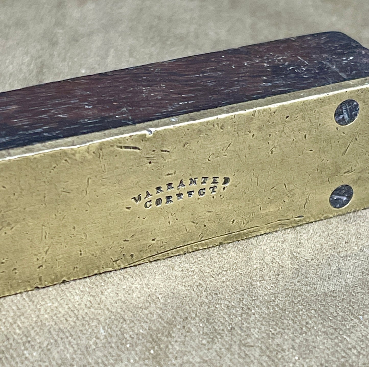 James Howarth Sheffield Brass Spirit Level – Vintage Carpenter’s Tool
