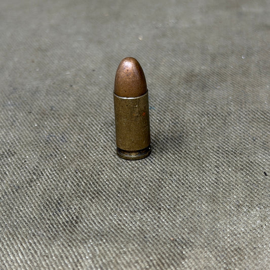 Original WW1 German 9mm Parabellum Cartridge – DWM Karlsruhe 1917 – Inert
