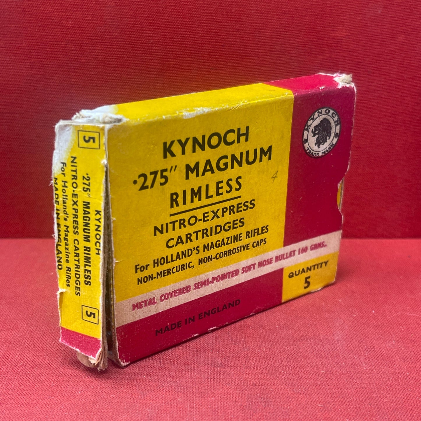 5 x INERT .275 Magnum Kynoch Rimless Cartridge