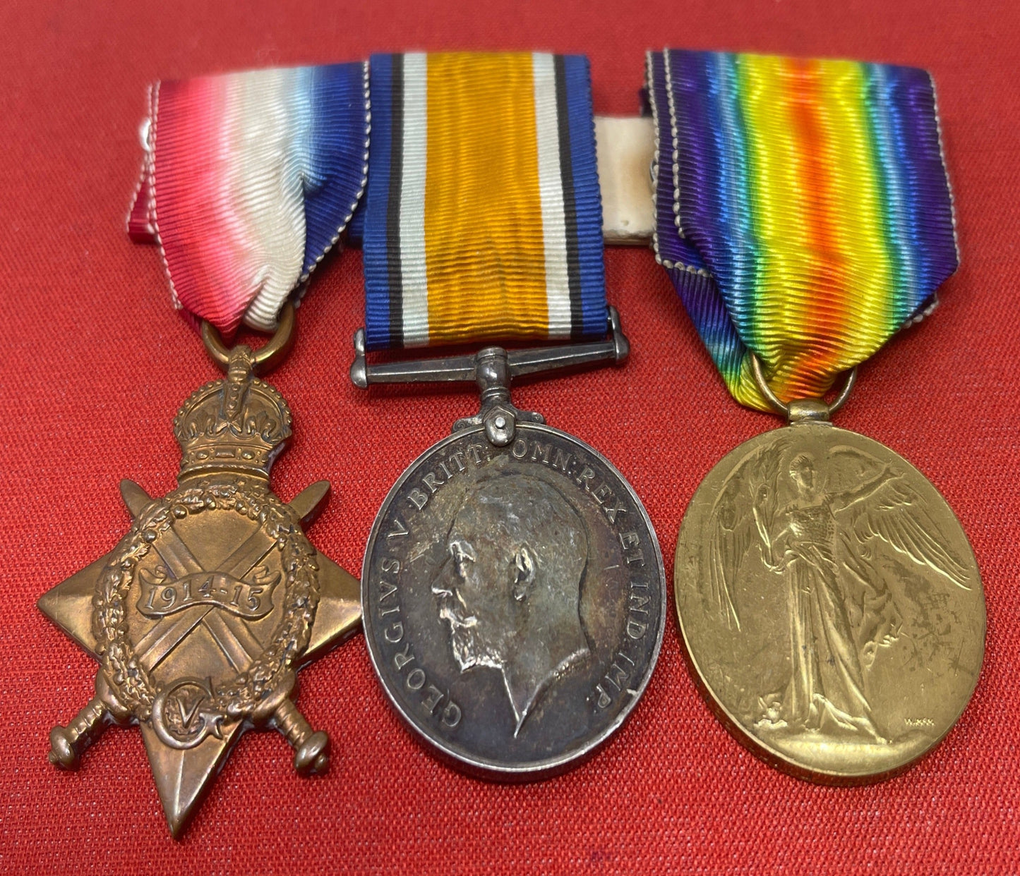 WW1 Trio RE British War Medal Victory Medal 1914-15 Star