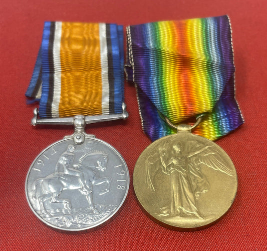 WW1 Pair  British War Medal Victory Medal