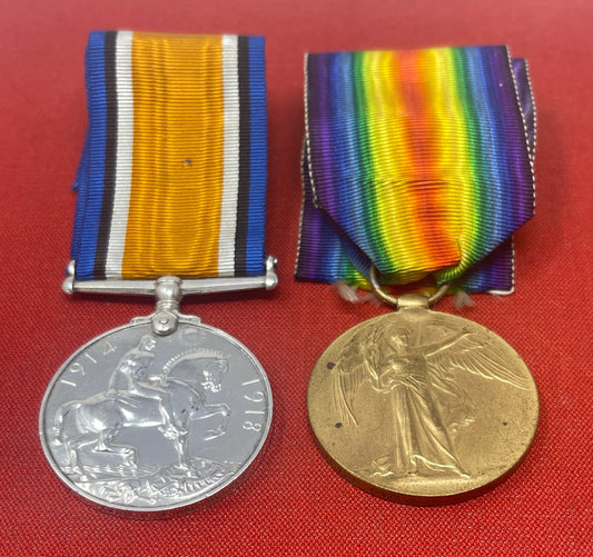 WW1 Pair To 218138 Dvr E R Gray Royal Artillery