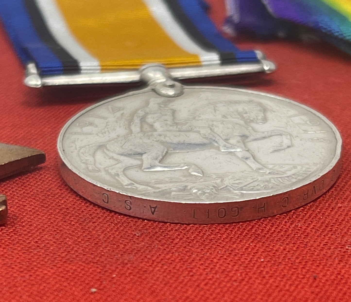 WW1 Trio ASC British War Medal Victory Medal and 1914-14 Star