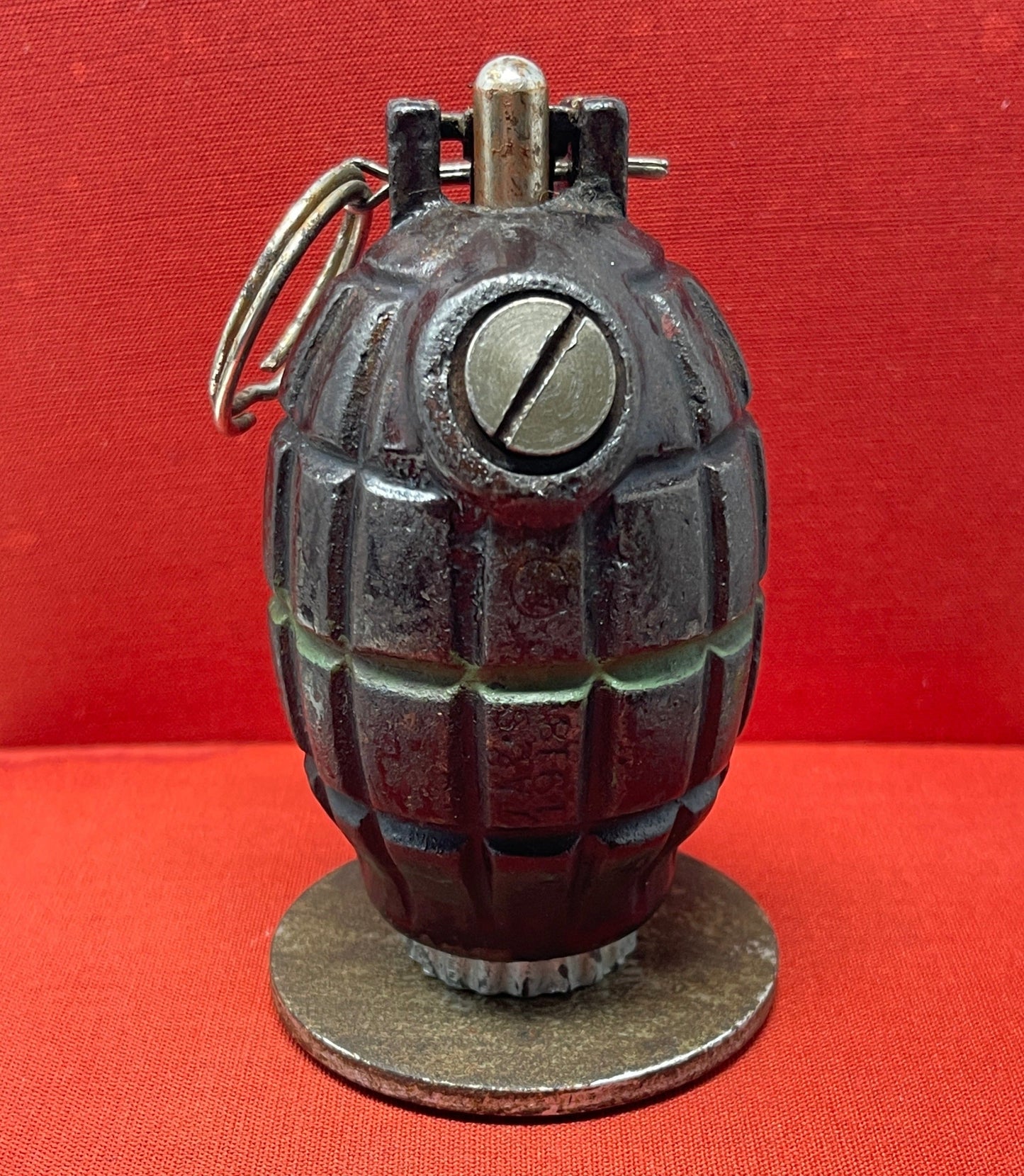 WWI British M36 Mills Bomb with Rifle Grenade Plate