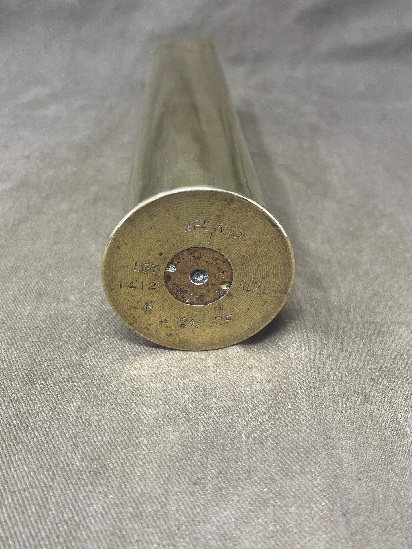 British 2Pdr No 2 RLB 1942 Dated Cartridge Case