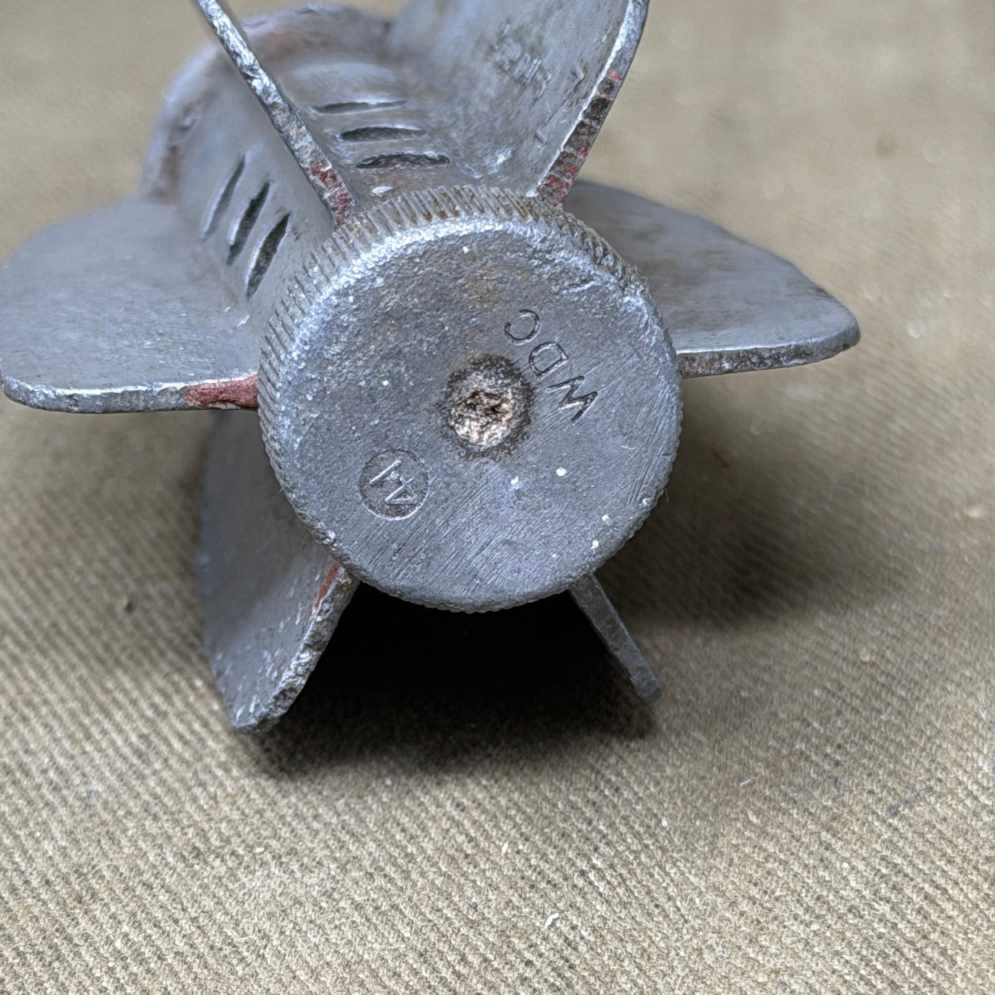 WW2 British 2 Inch Mortar Tail Fin – FD Ltd 1941 – Original