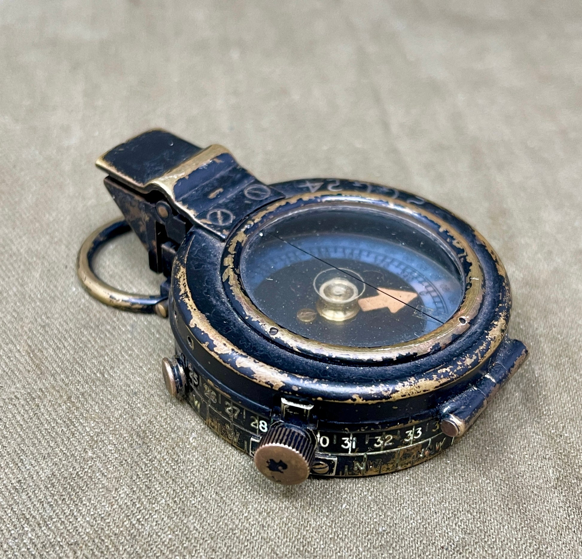 WW2 1939 Dated British Barker & Sons MK IX Brass Compass