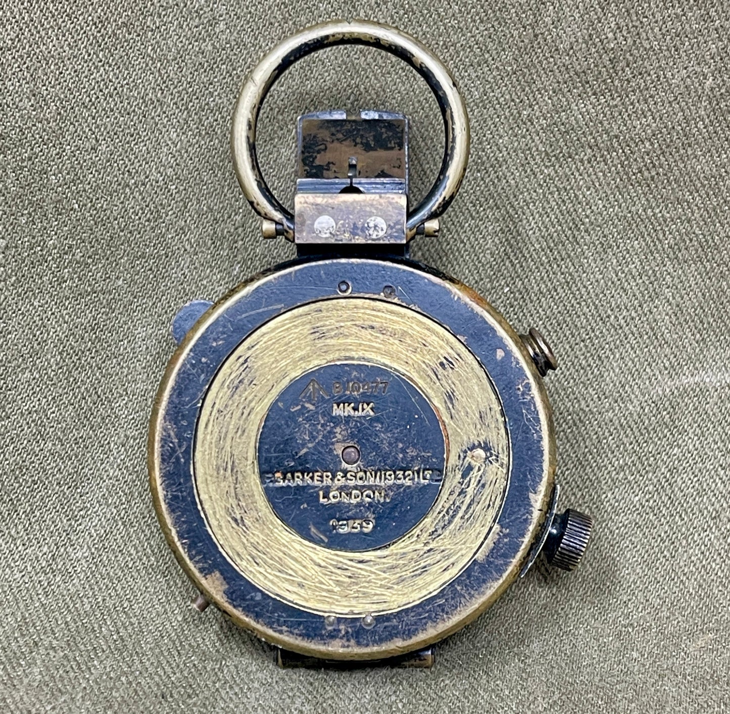 WW2 1939 Dated British Barker & Sons MK IX Brass Compass