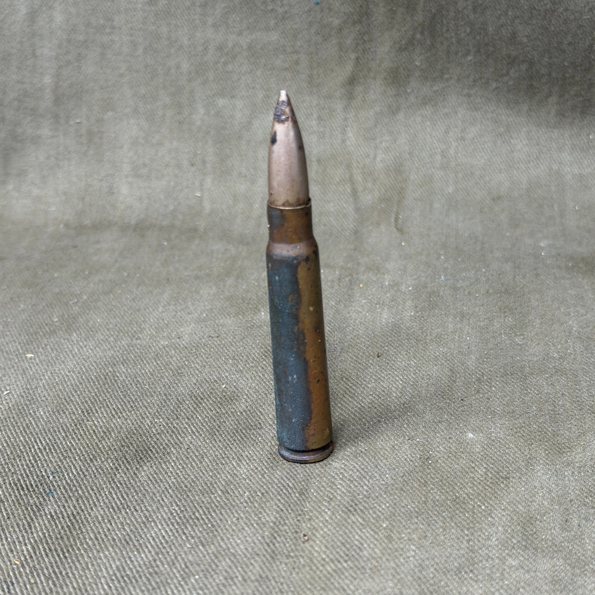 Original WW1 German 7.92mm Mauser Cartridge – 1915 – Spandau – Inert