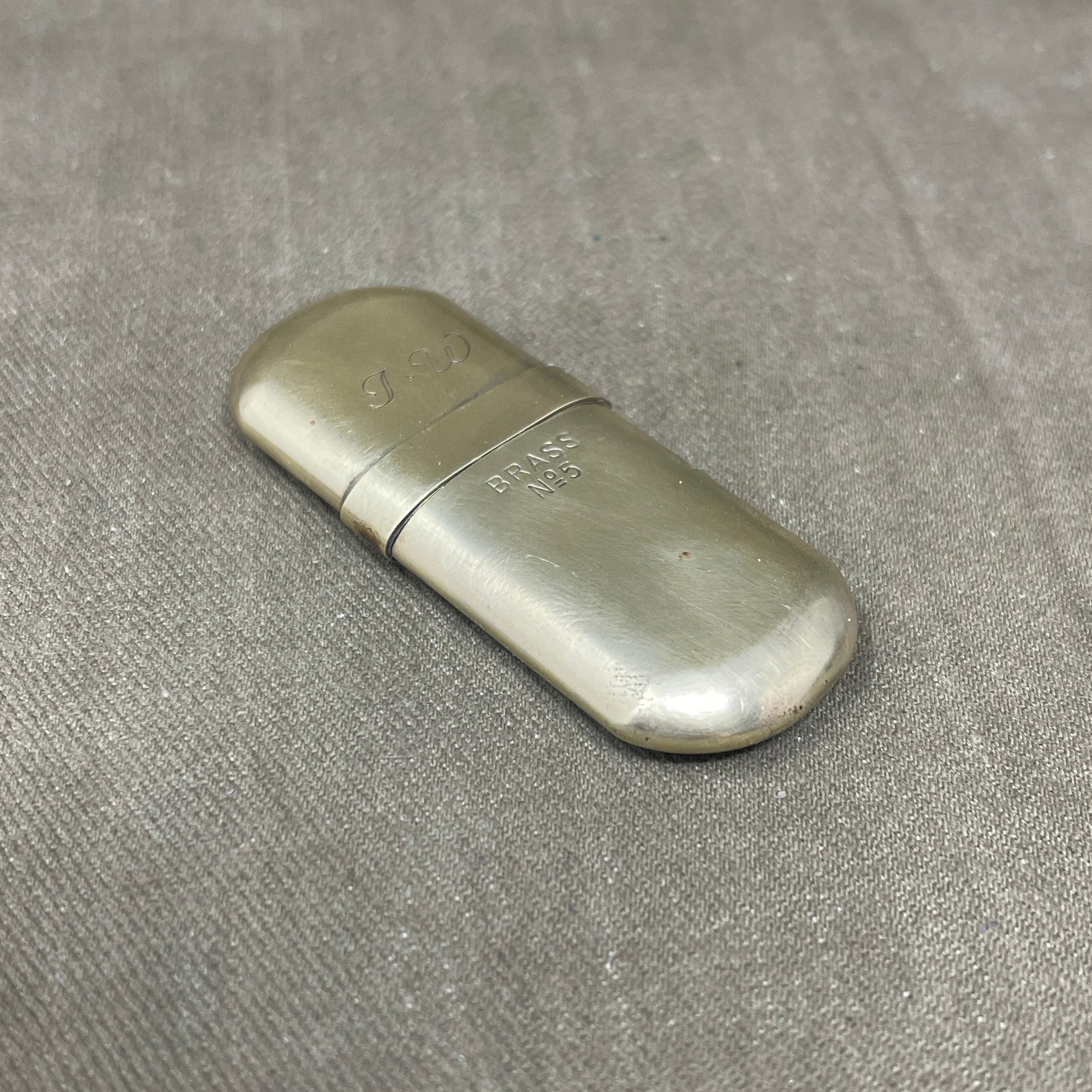 intage Brass No 5 Smoke Stone Trench Lighter