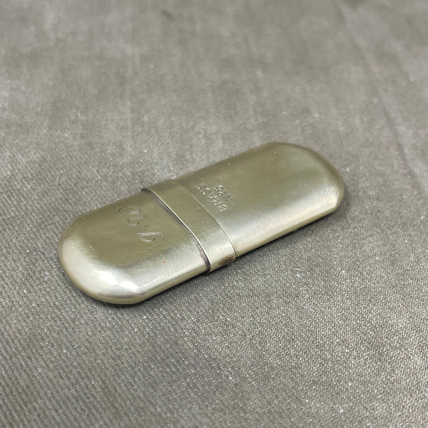 intage Brass No 5 Smoke Stone Trench Lighter