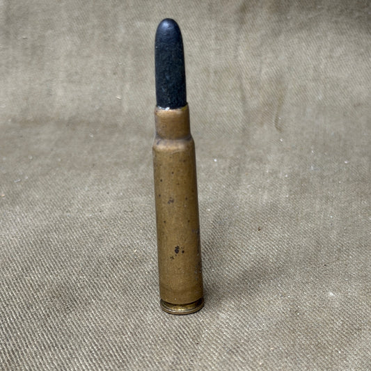 Original WW1 German 7.92mm Mauser Cartridge – Spandau April 1918 – S67 – Black Bullet – Inert