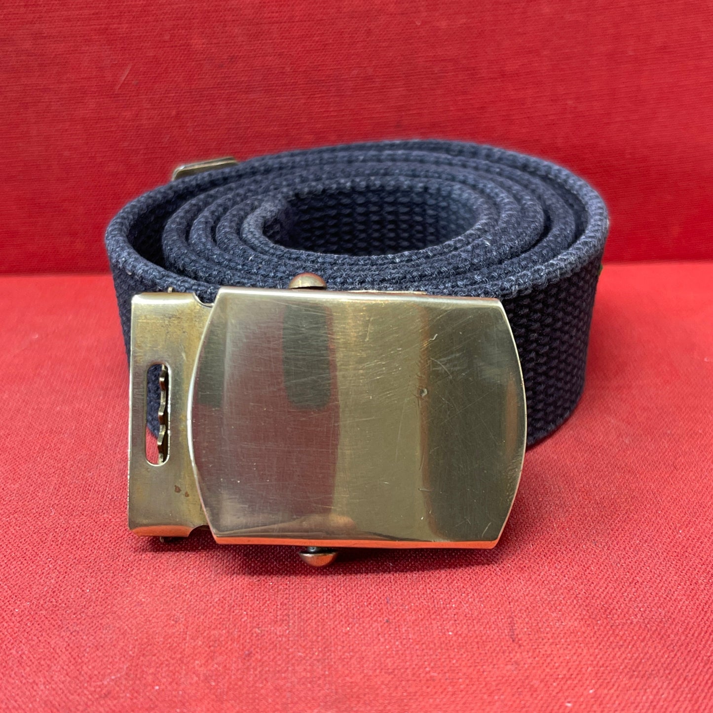 US Army Black Web Belt with Brass Buckle