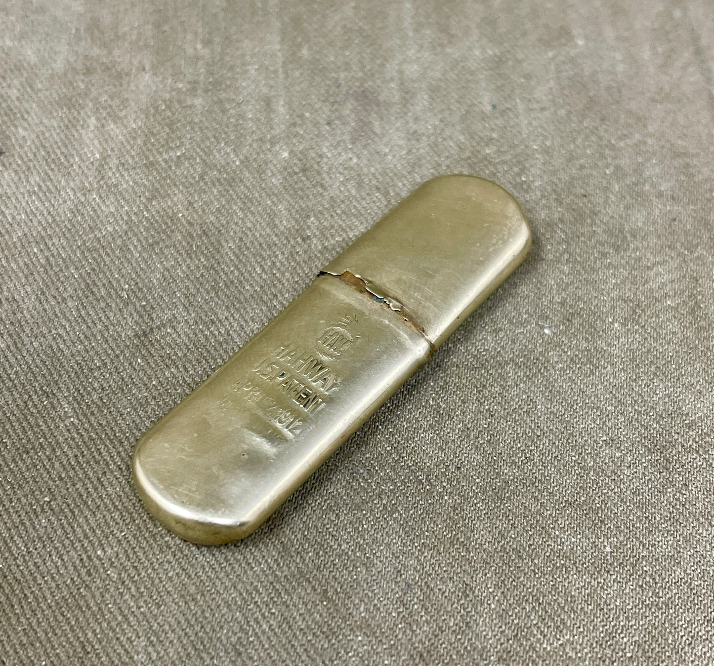 Vintage Selection of Brass trench lighters, Match holders, and Hand warmers