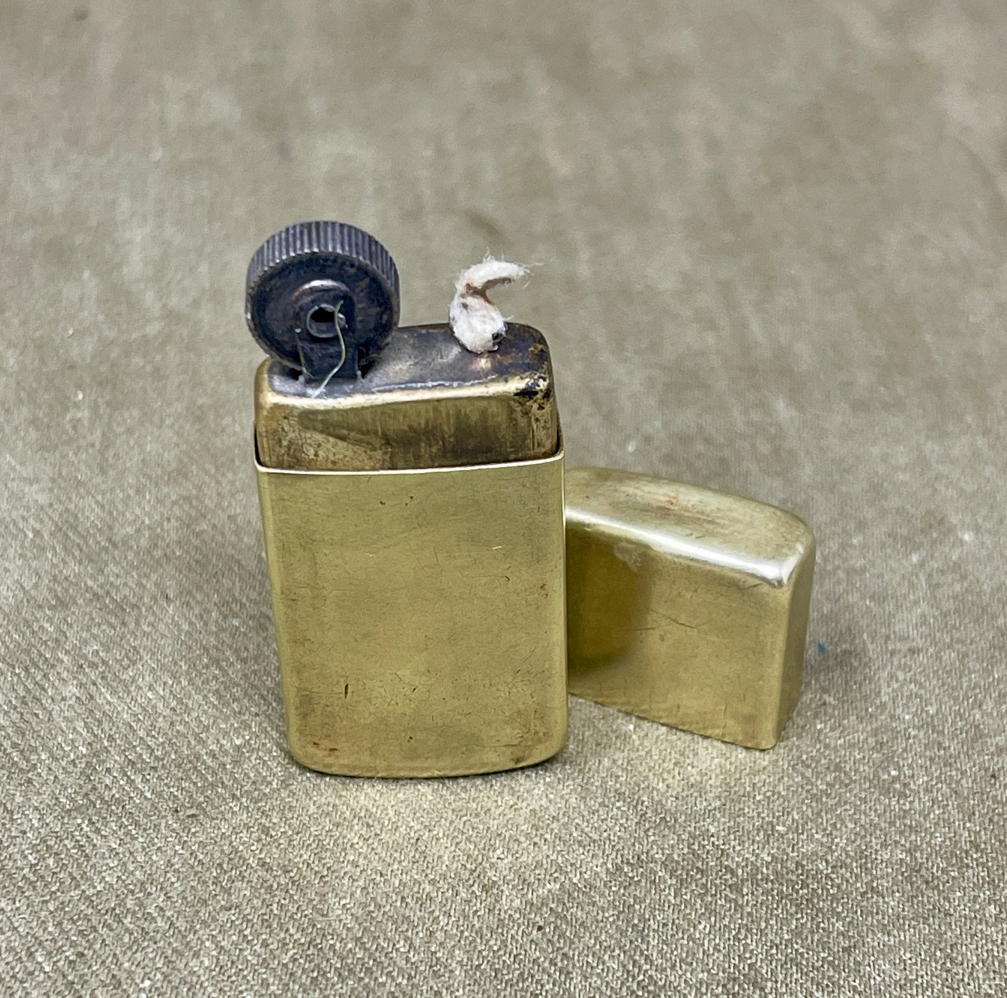 Vintage Selection of Brass trench lighters, Match holders, and Hand warmers