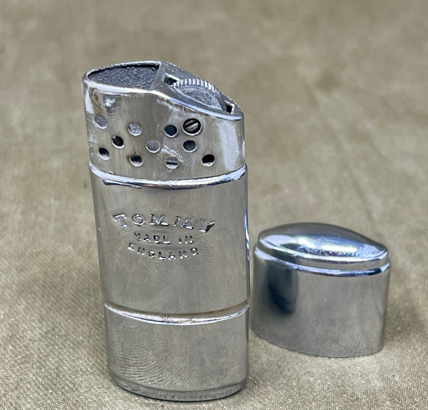 Vintage Selection of Brass trench lighters, Match holders, and Hand warmers