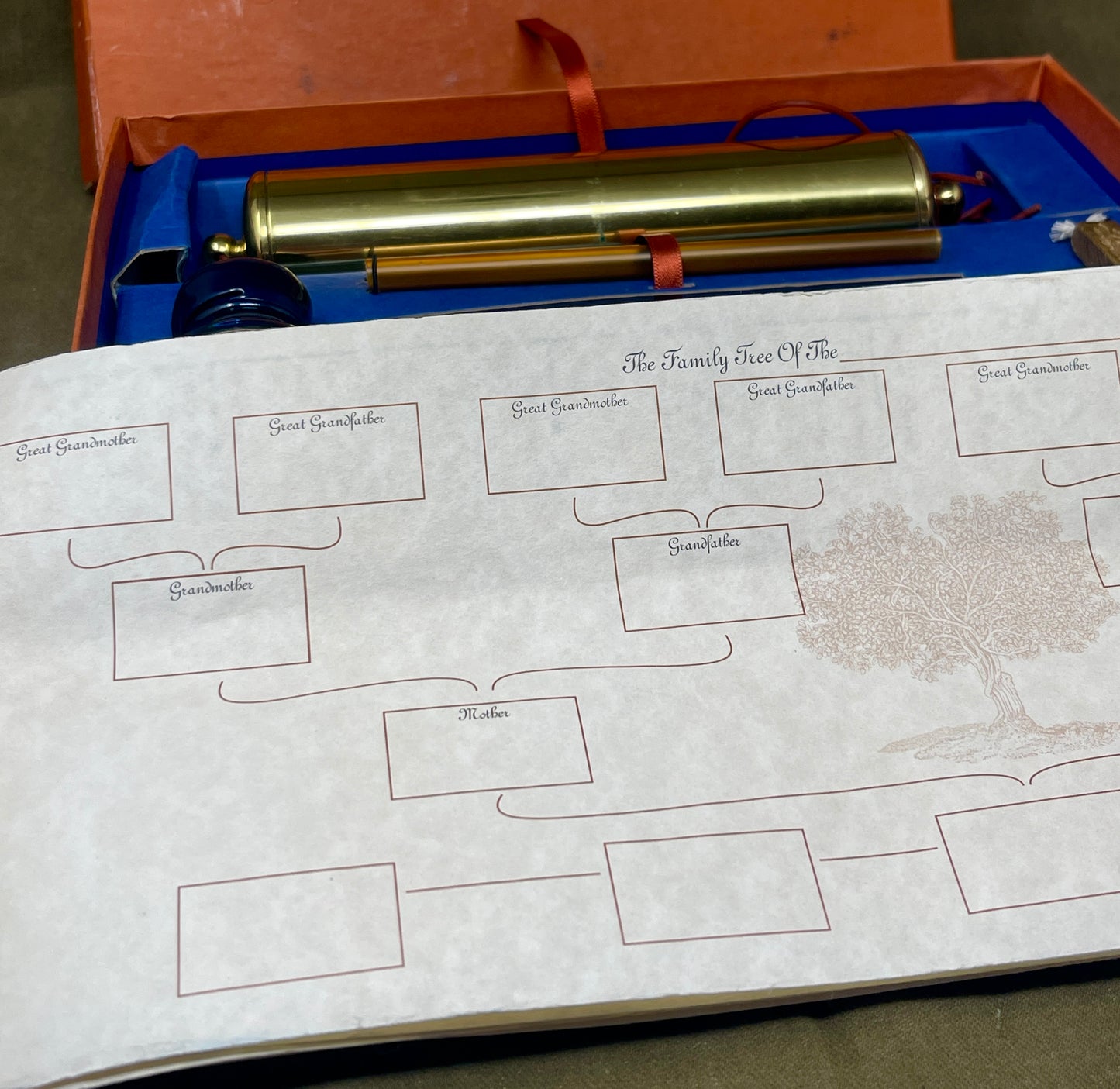 Stuart Houghton The Millenium Time Capsule Solid Brass Calligraphy Set 2000