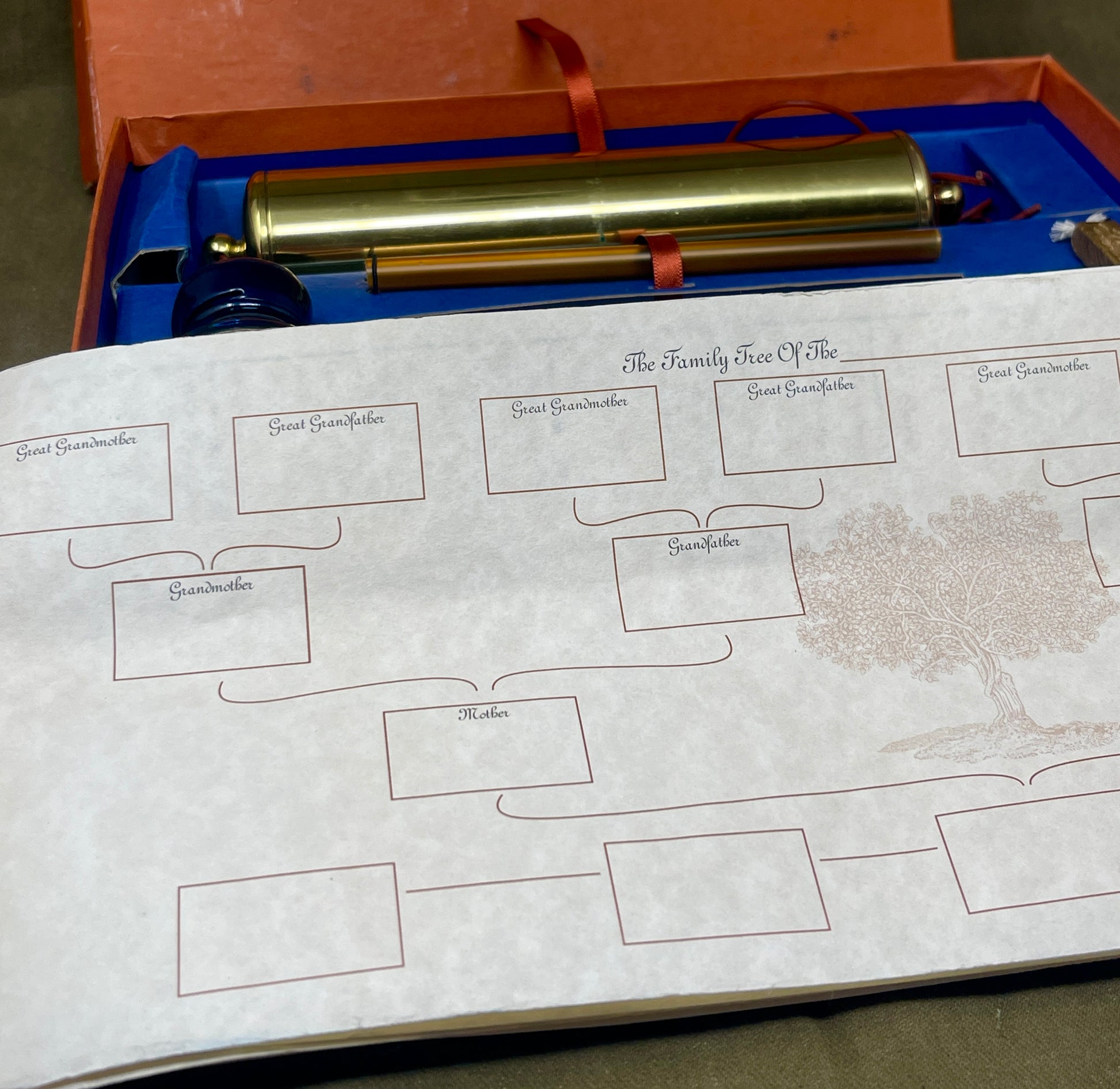 Stuart Houghton The Millenium Time Capsule Solid Brass Calligraphy Set 2000