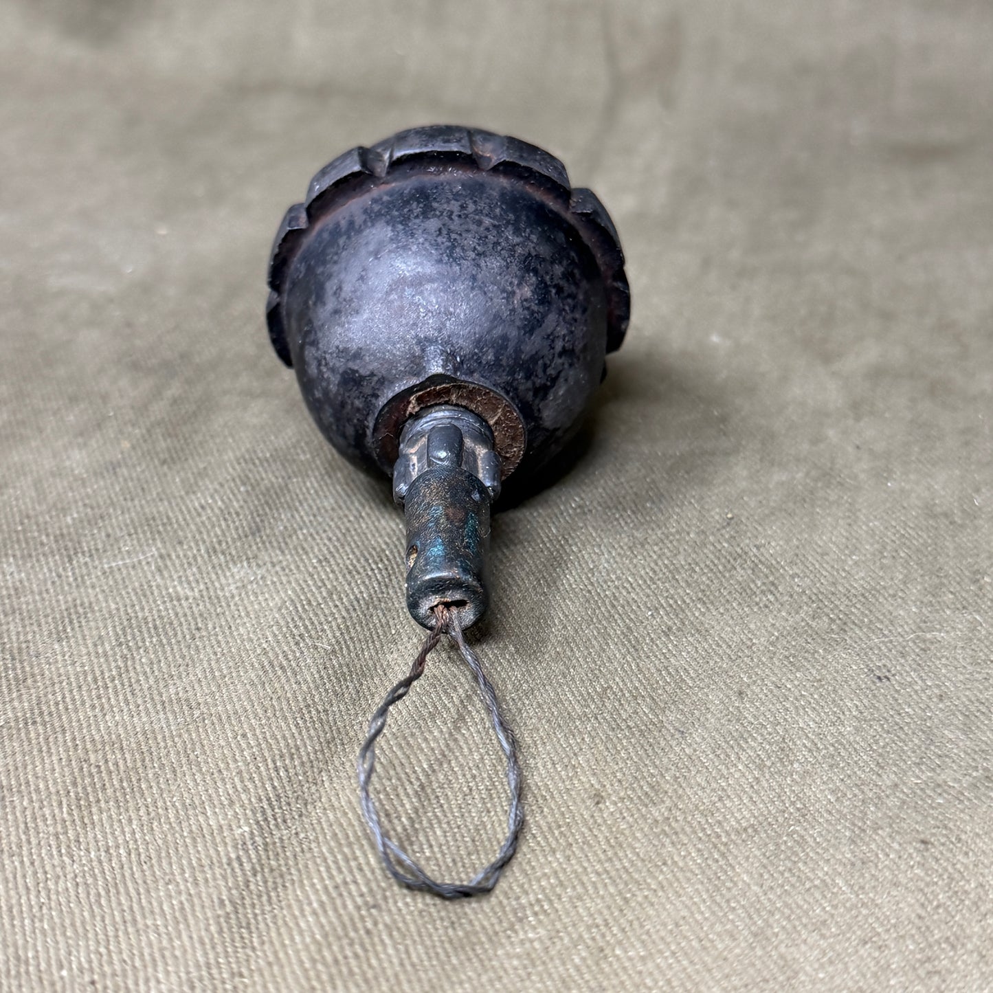 Original WWII German M39 Eihandgranate Egg Grenade – Inert