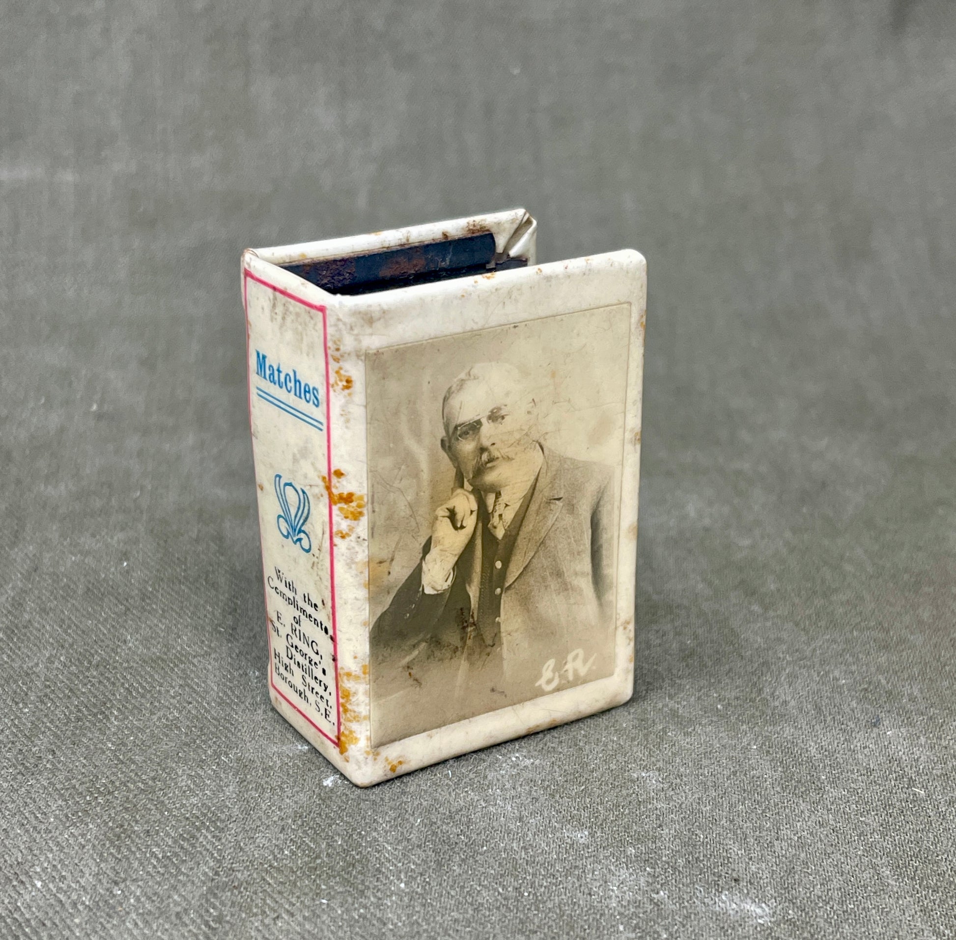 WW1  Souvenir Of The Great War Lord Kitchener Matchbox Holder