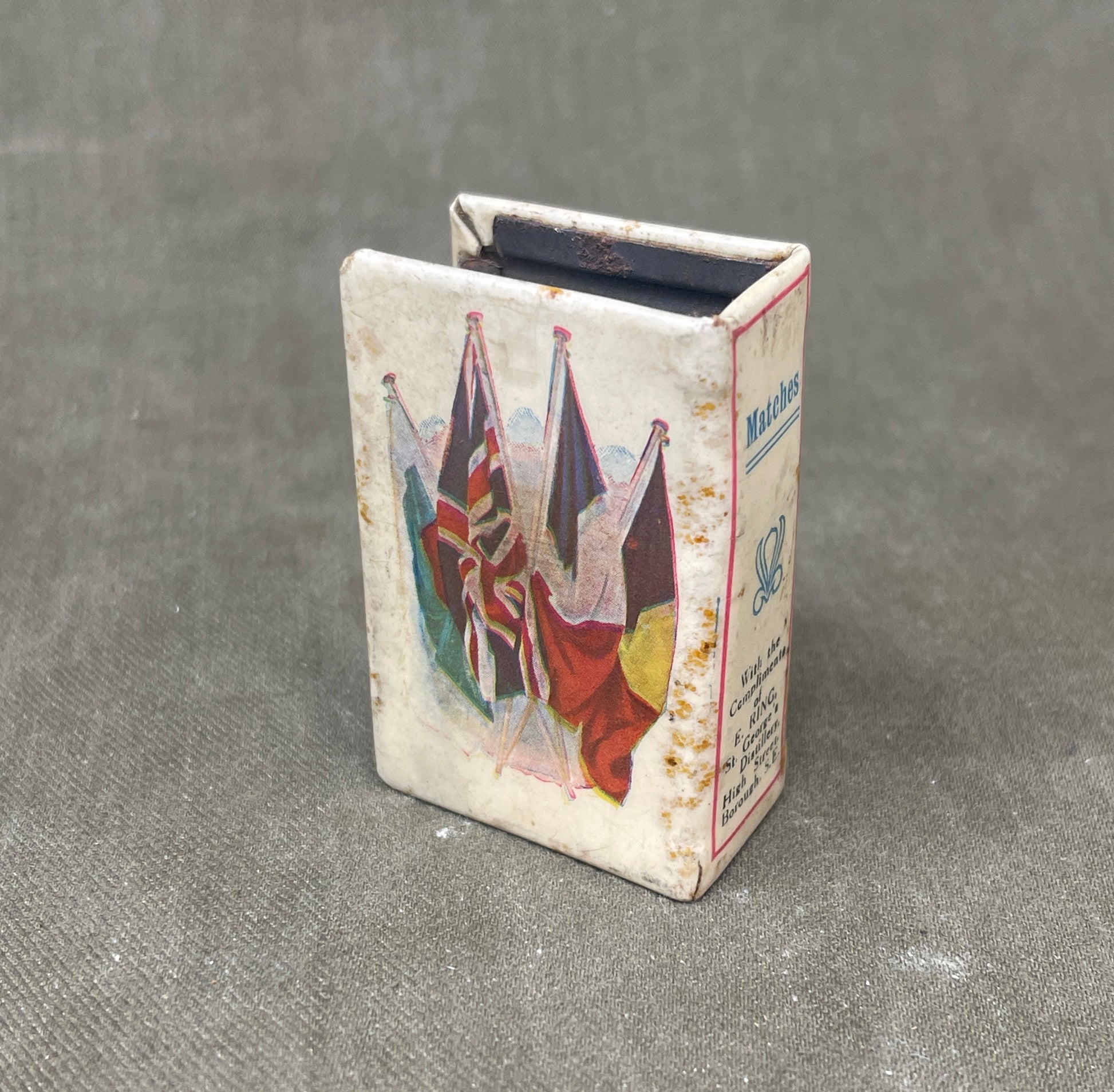 WW1  Souvenir Of The Great War Lord Kitchener Matchbox Holder