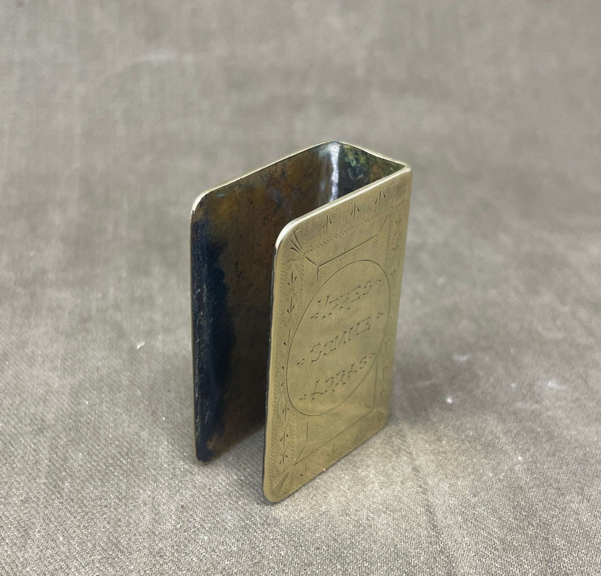 WW1  Brass Trench Art Matchbox Holder