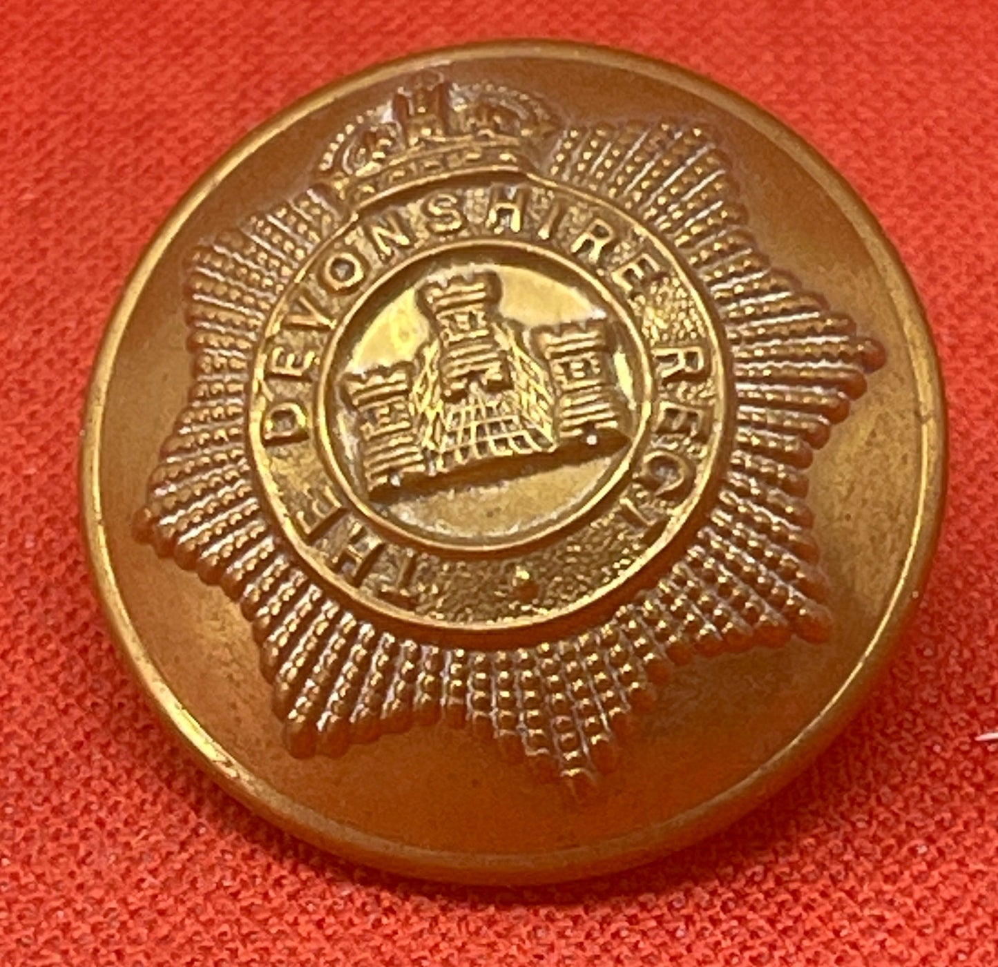 British Army The Devonshire Regiment Brass Button