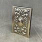 Vintage Brass Match Holder with traditional raised design