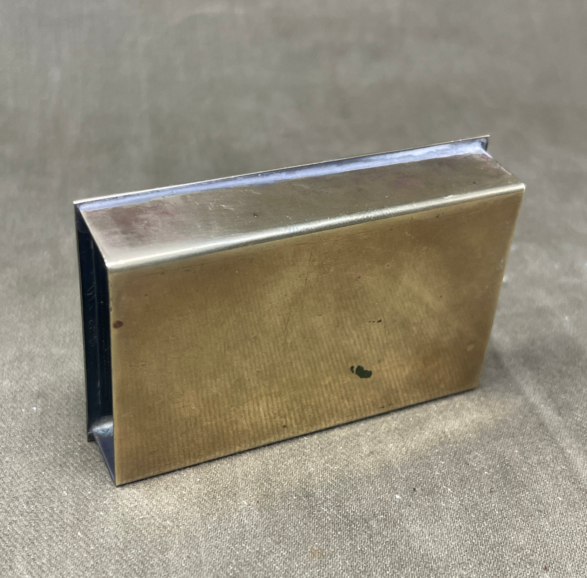 Vintage Brass Match Holder with traditional raised design