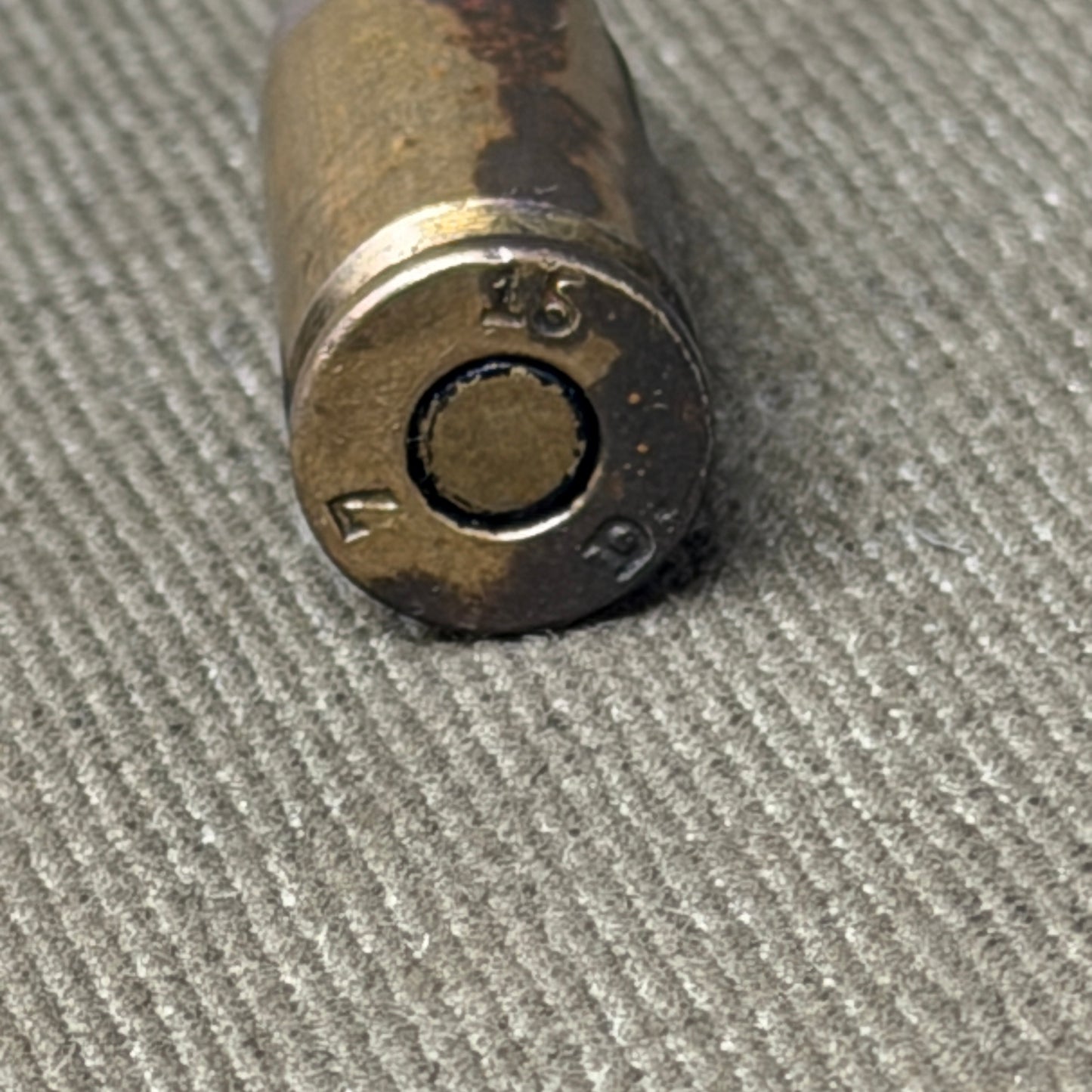 WW1 German 9mm Parabellum P08 – Dresden D 7 15 – July 1915 – Inert WW2 37 Pattern Utility Straps