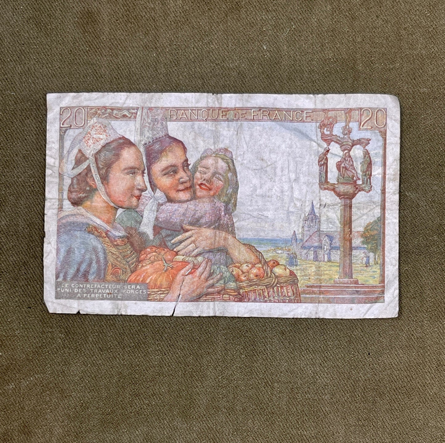 WW2 Selection of European Occupied Countries Banknotes France, Belgium