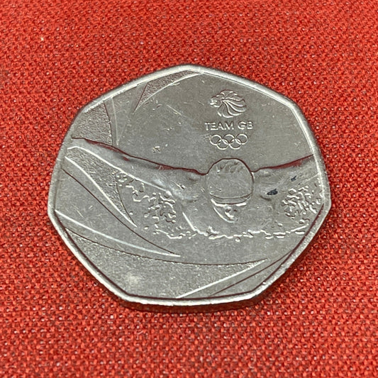 2011 Olympics Swimming 50p Circulated Coin