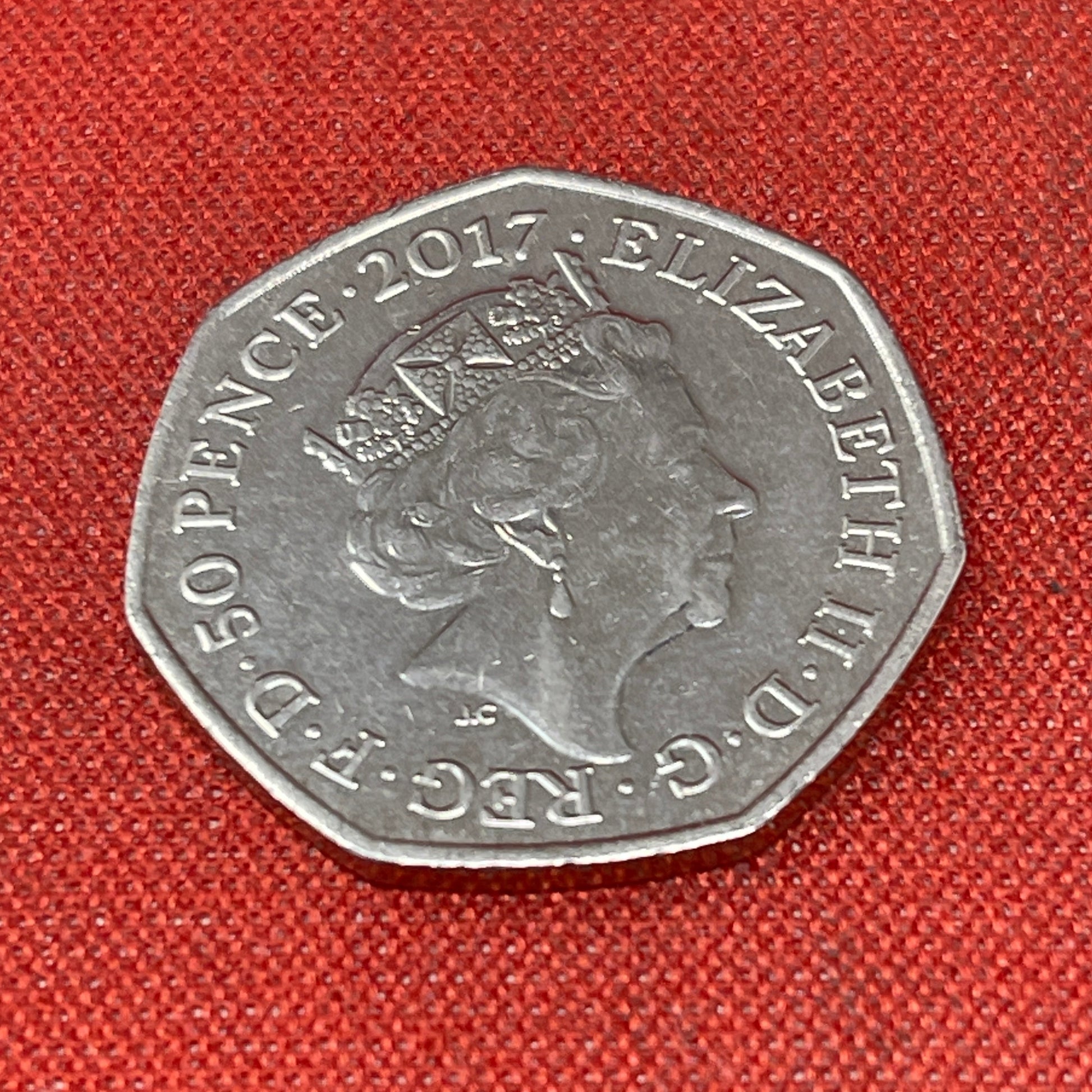 Benjamin Bunny 50p Coin 2017 celebrating the works of Beatrix Potter.